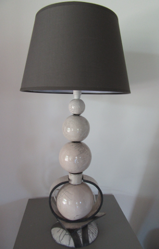 lampe boules blanches